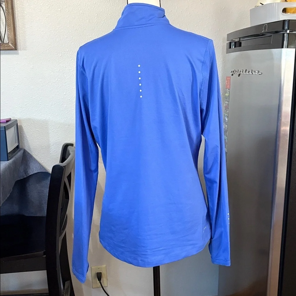 Women’s Nike Running Dry Fit Sz Large Cornflower Blue 1/4 Zip Pullover